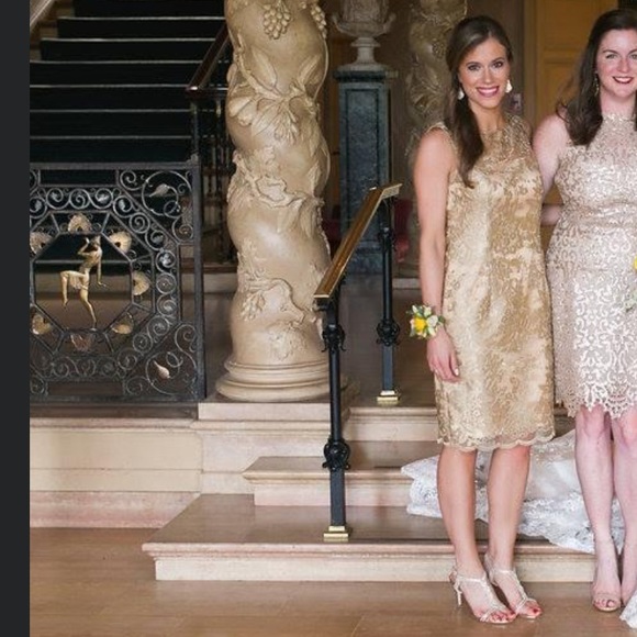 Gold BHLDN Bridesmaid dress - Picture 4 of 4